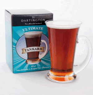 DARTINGTON CRYSTAL DRINKING GIFTS TANKARD SHAPED FOR FLAVOUR